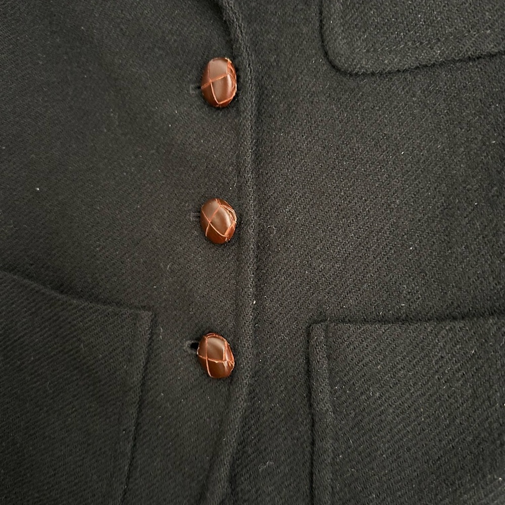 J CREW Black Wool Rare VINTAGE Academia Robert Noble Fox Hunt Scotch Jacket Sz 6 - Picture 10 of 11